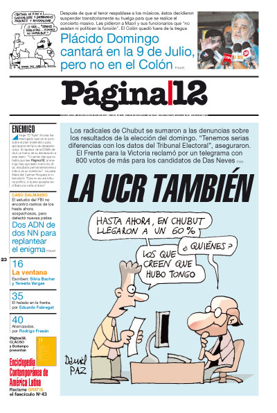 Tapa de la fecha 23-03-2011