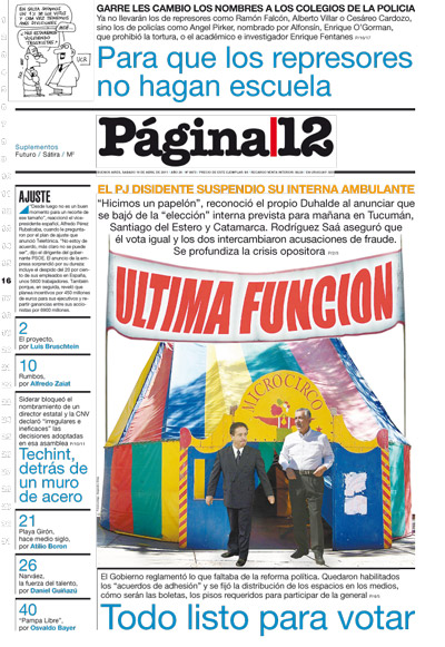 Tapa de la fecha 16-04-2011