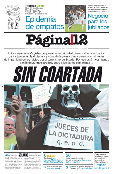 Tapa de la fecha 18-04-2011