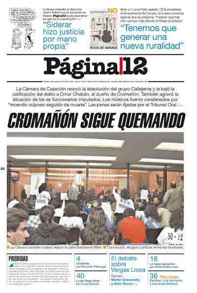 Tapa de la fecha 21-04-2011