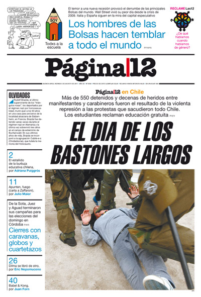 Tapa de la fecha 05-08-2011