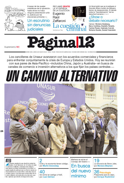 Tapa de la fecha 25-08-2011