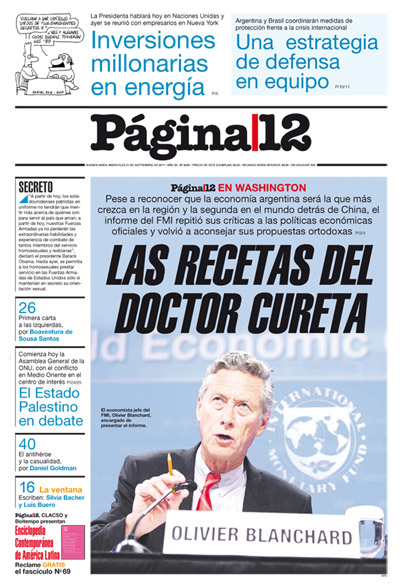 Tapa de la fecha 21-09-2011