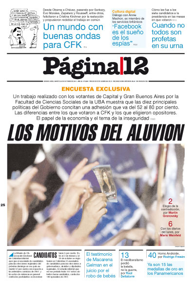 Tapa de la fecha 25-10-2011