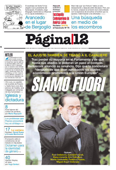 Tapa de la fecha 09-11-2011