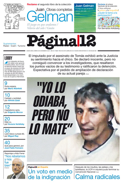 Tapa de la fecha 20-11-2011