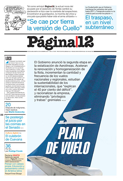 Tapa de la fecha 22-11-2011