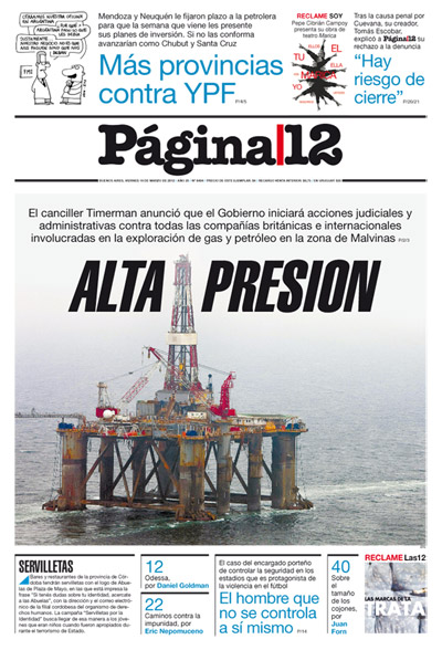 Tapa de la fecha 16-03-2012