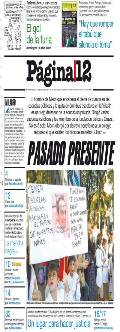 Tapa de la fecha 19-03-2012