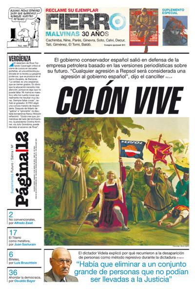 Tapa de la fecha 14-04-2012