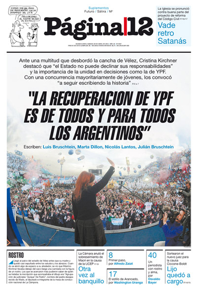 Tapa de la fecha 28-04-2012