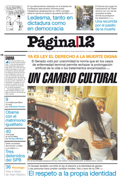Tapa de la fecha 10-05-2012