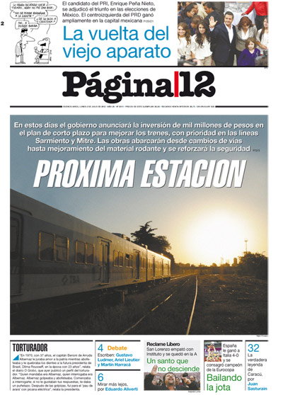 Tapa de la fecha 02-07-2012