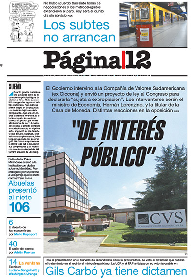 Tapa de la fecha 08-08-2012