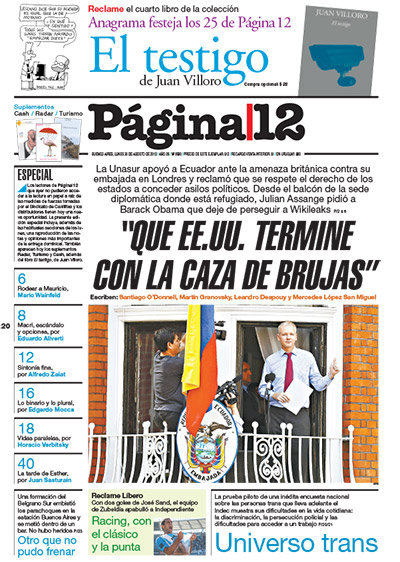 Tapa de la fecha 20-08-2012