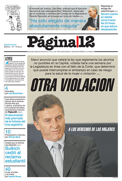 Tapa de la fecha 06-10-2012