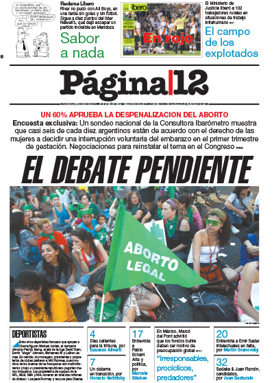 Tapa de la fecha 05-11-2012