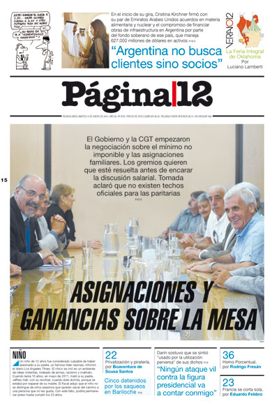 Tapa de la fecha 15-01-2013