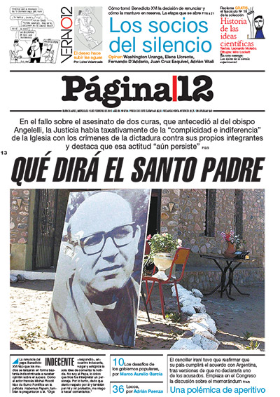 Tapa de la fecha 13-02-2013