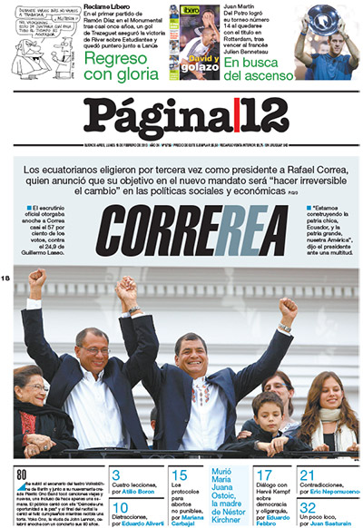 Tapa de la fecha 18-02-2013