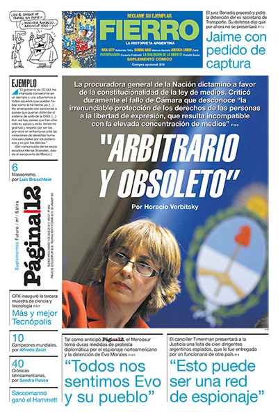 Tapa de la fecha 13-07-2013