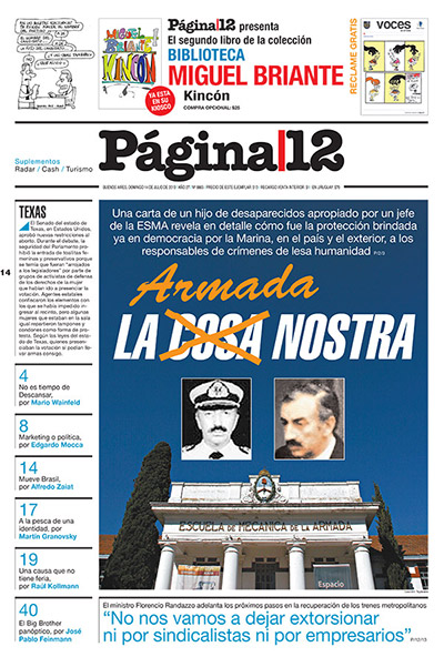 Tapa de la fecha 14-07-2013