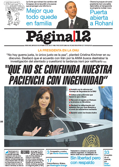 Tapa de la fecha 25-09-2013