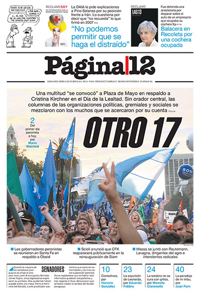 Tapa de la fecha 18-10-2013