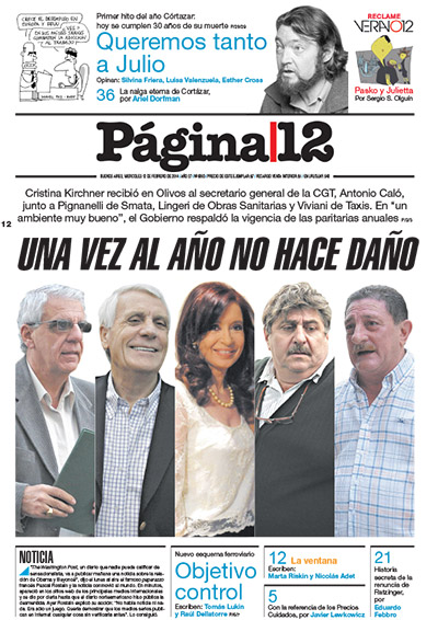 Tapa de la fecha 12-02-2014