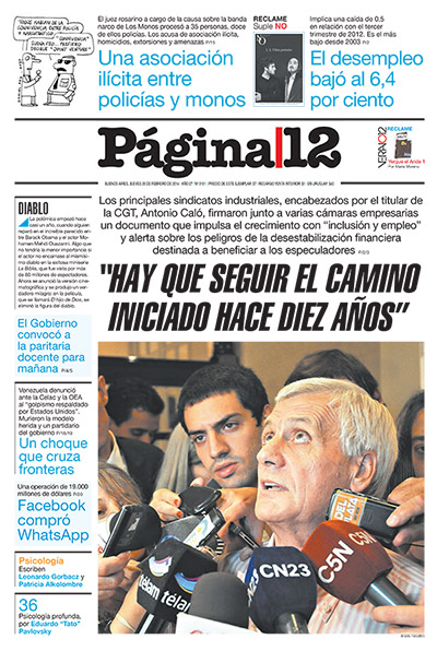 Tapa de la fecha 20-02-2014