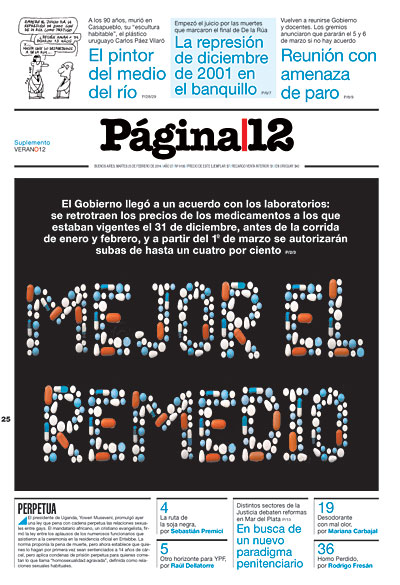 Tapa de la fecha 25-02-2014