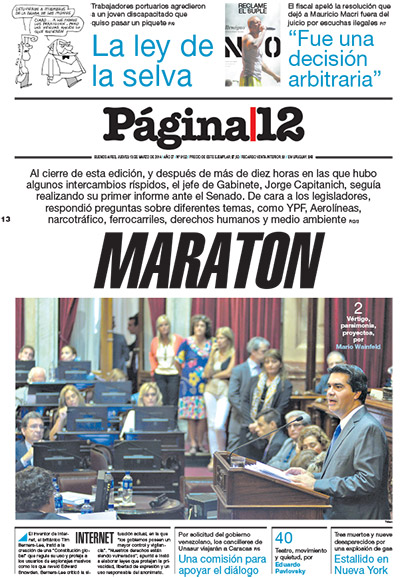 Tapa de la fecha 13-03-2014