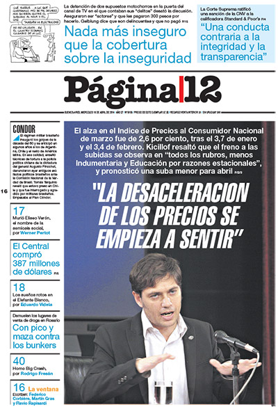 Tapa de la fecha 16-04-2014