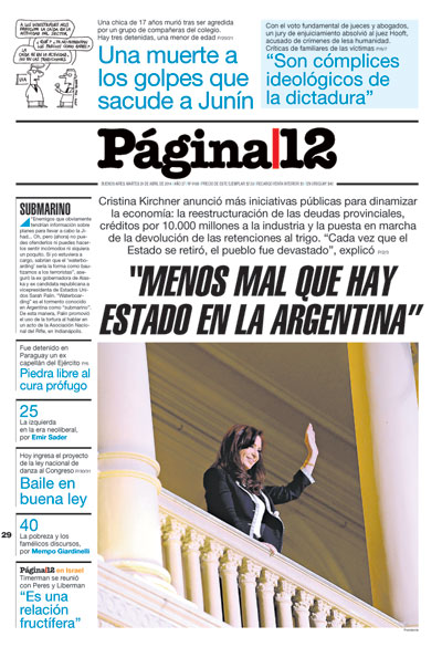 Tapa de la fecha 29-04-2014