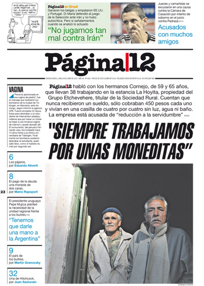Tapa de la fecha 23-06-2014
