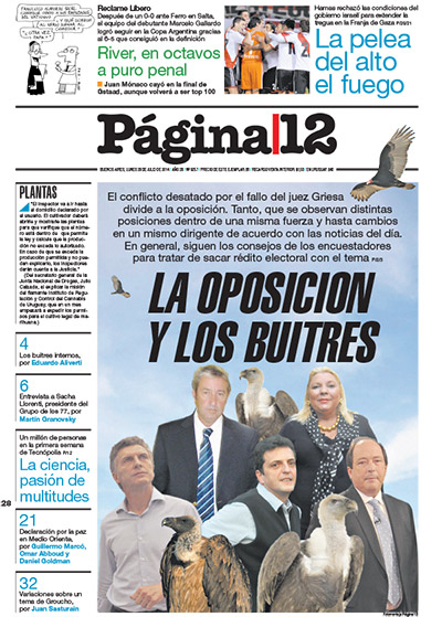 Tapa de la fecha 28-07-2014