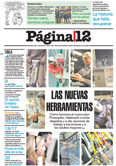 Tapa de la fecha 11-08-2014