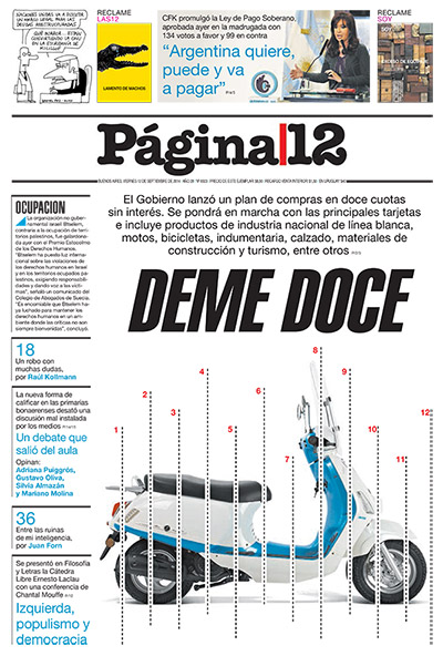 Tapa de la fecha 12-09-2014