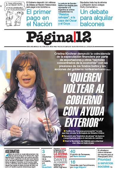Tapa de la fecha 01-10-2014