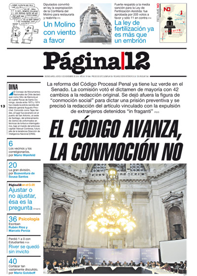 Tapa de la fecha 13-11-2014