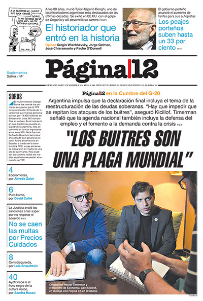 Tapa de la fecha 15-11-2014