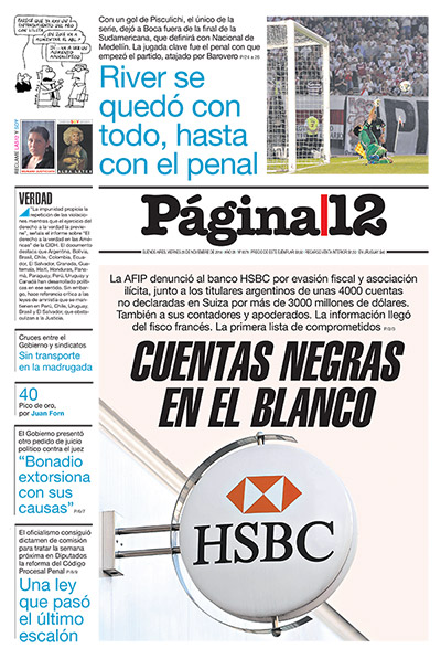 Tapa de la fecha 28-11-2014