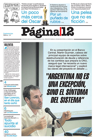 Tapa de la fecha 20-12-2014