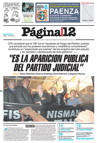 Tapa de la fecha 22-02-2015