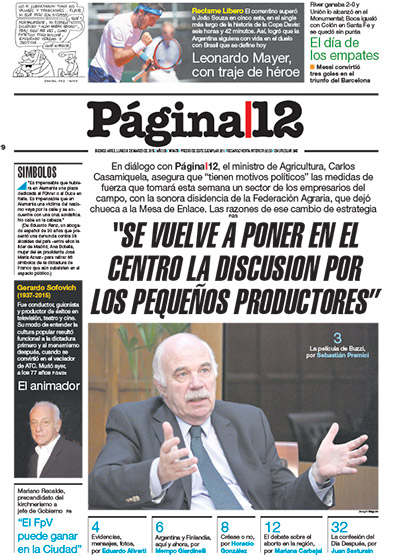 Tapa de la fecha 09-03-2015