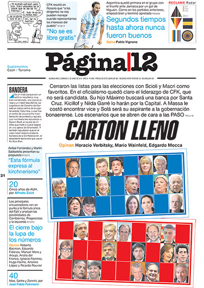 Tapa de la fecha 21-06-2015