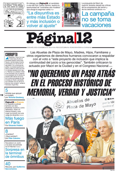 Tapa de la fecha 19-11-2015