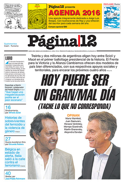 Tapa de la fecha 22-11-2015