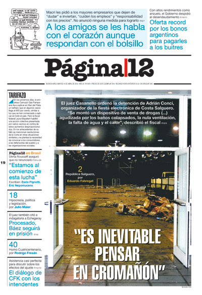Tapa de la fecha 19-04-2016