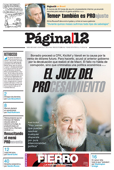 Tapa de la fecha 14-05-2016